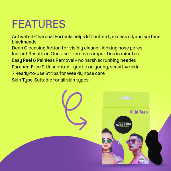 Charcoal -Unisex Nose Strip- 7 STRIPS