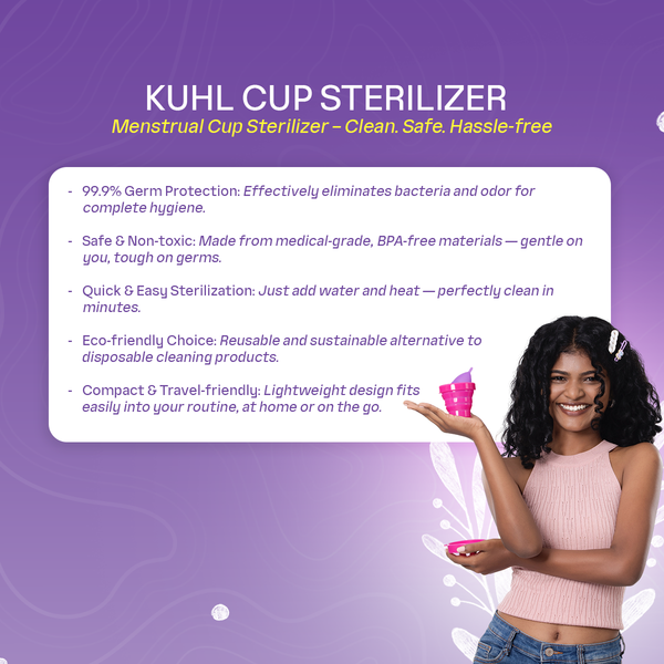 Menstrual Cup with sterilizer Combo