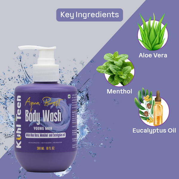 Kuhl Teen Aqua Burst Body Wash Bottle for Teens