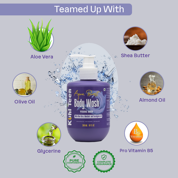 Kuhl Teen Aqua Burst Body Wash Bottle for Teens