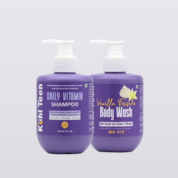 Kühl Teen Daily Vitamin Shampoo & Body Wash Combo for Teens