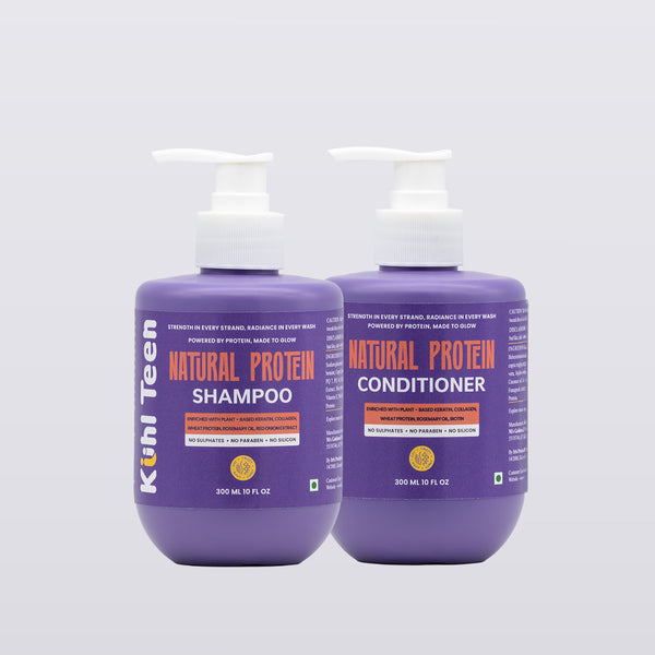 Kuhl Teen Natural Protein Shampoo & Conditioner Combo Pack for Teens