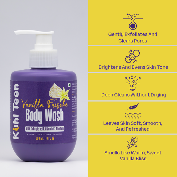 Kuhl Teen Vanilla Frische Body Wash Bottle for Teens